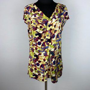 Simply Vera Vera Wang L Patterned Top Rayon Poly